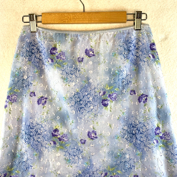 Vintage Y2K 90s Womens Mini Skirt Sz Purple Fairy Softgirl Coquette Cottage - Picture 2 of 10